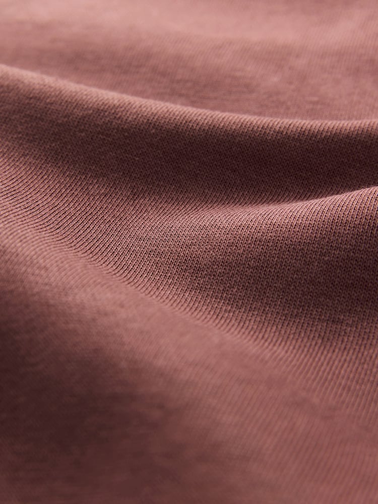 Terracotta Brown Jersey Cotton Rich Quarter Zip Sweatshirt - Image 9 of 9