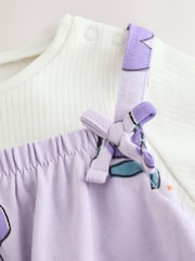 Lilac Purple Flower Baby Romper and Bodysuit Set (0mths-3yrs) (0mths-3yrs) - Image 3 of 9