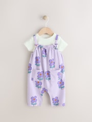 Lilac Purple Flower Baby Romper and Bodysuit Set (0mths-3yrs) (0mths-3yrs) - Image 9 of 9