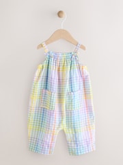 Multi Stripe Baby 100% Cotton Woven Dungarees (0mths-3yrs) - Image 1 of 6
