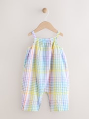 Multi Stripe Baby 100% Cotton Woven Dungarees (0mths-3yrs) - Image 2 of 6