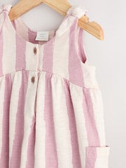 Pink/White Stripe Baby Long Leg Rompersuit (0mths-3yrs) - Image 3 of 7