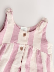 Pink/White Stripe Baby Long Leg Rompersuit (0mths-3yrs) - Image 4 of 7