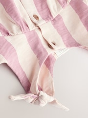 Pink/White Stripe Baby Long Leg Rompersuit (0mths-3yrs) - Image 5 of 7