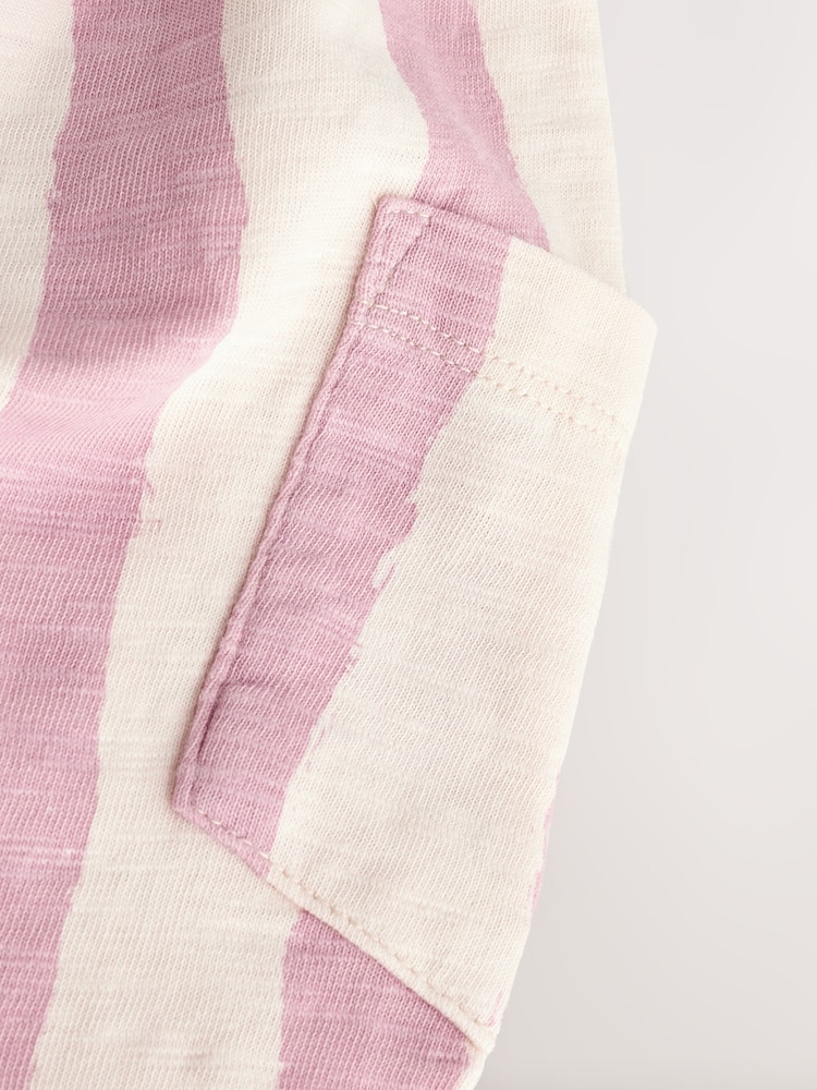 Pink/White Stripe Baby Long Leg Rompersuit (0mths-3yrs) - Image 6 of 7