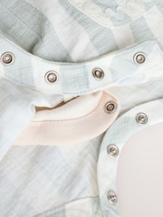 Mint Green Stripe Baby Short Sleeve Bodysuit and Dungarees Set (0mths-2yrs) - Image 13 of 13