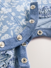 Jeans floral e bege - Conjunto de macacão e macacão de manga curta para bebês (0meses a2anos) - Imagem 12 de 12