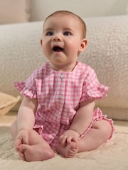 Pink Gingham 100% Cotton Baby Shirt And Shorts Set (0mths-3yrs) - Image 1 of 15