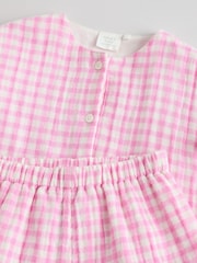 Pink Gingham 100% Cotton Baby Shirt And Shorts Set (0mths-3yrs) - Image 12 of 15