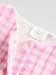 Pink Gingham 100% Cotton Baby Shirt And Shorts Set (0mths-3yrs) - Image 15 of 15