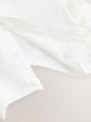 White Broderie Baby 100% Cotton Romper (0mths-2yrs) - Image 4 of 6