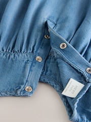 Denim Baby Frill Front Romper (0mths-2yrs) - Image 4 of 5