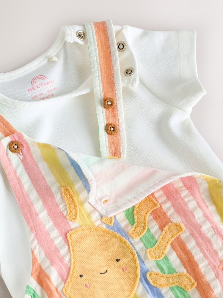Multi Baby Short Sleeve Bodysuit and Dungarees Set (0mths-2yrs) - Image 5 of 8