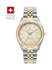 Jacques Du Manoir Silver Tone Unisex Swiss Made Inspiration Business Bracelet Watch - Image 1 of 4