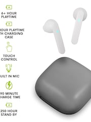 Harry Lime Grey Series 27 Silicone Strap Smart Watch With True Wireless Earphone In Charging Case - Image 2 of 6