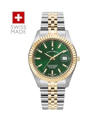 Jacques Du Manoir Silver Tone Unisex Swiss Made Inspiration Business Bracelet Watch - Image 1 of 4