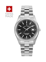 Jacques Du Manoir Silver Tone Unisex Swiss Made Inspiration Business Bracelet Watch - Image 1 of 1