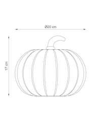 Orange Gold Mercury Glass Pumpkin Outdoor Solar Light - Image 5 of 5