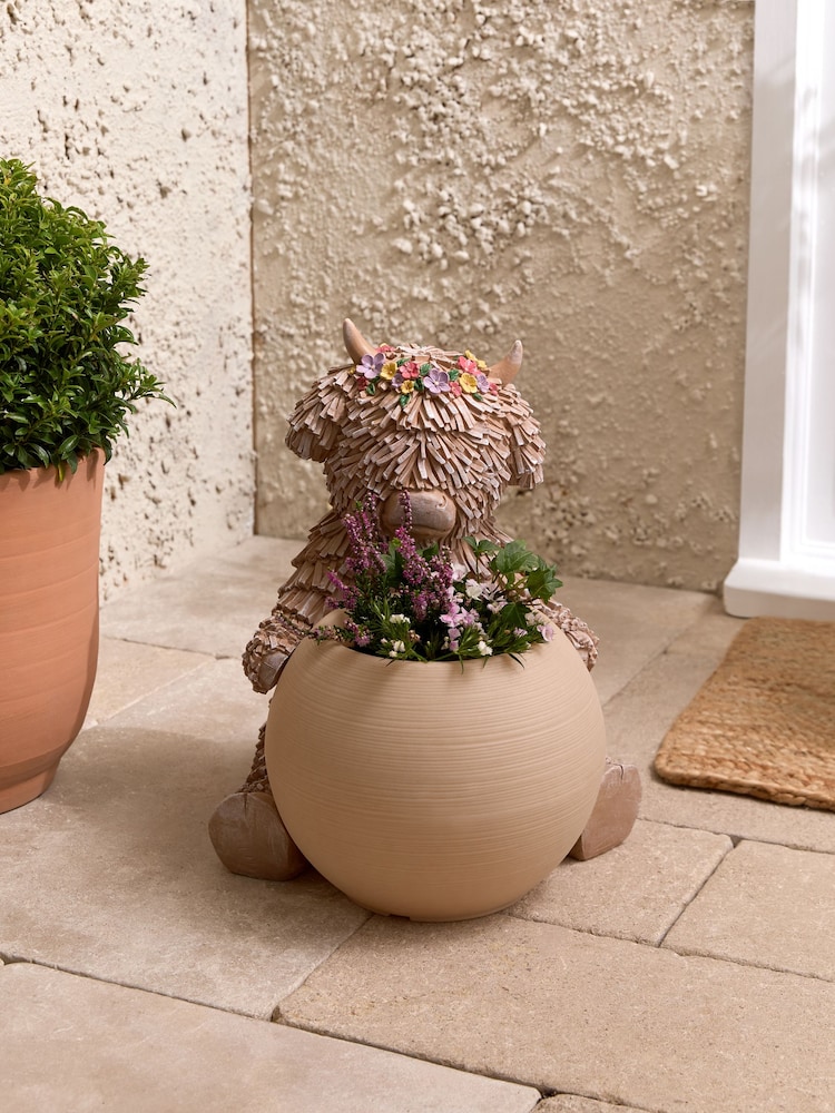 Natural Hamish Planter Outdoor Solar Light - Image 2 of 5