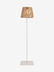 Natural Rattan effect Solar Outdoor Floor Lamp - Image 4 of 5