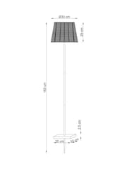 Natural Rattan effect Solar Outdoor Floor Lamp - Image 5 of 5