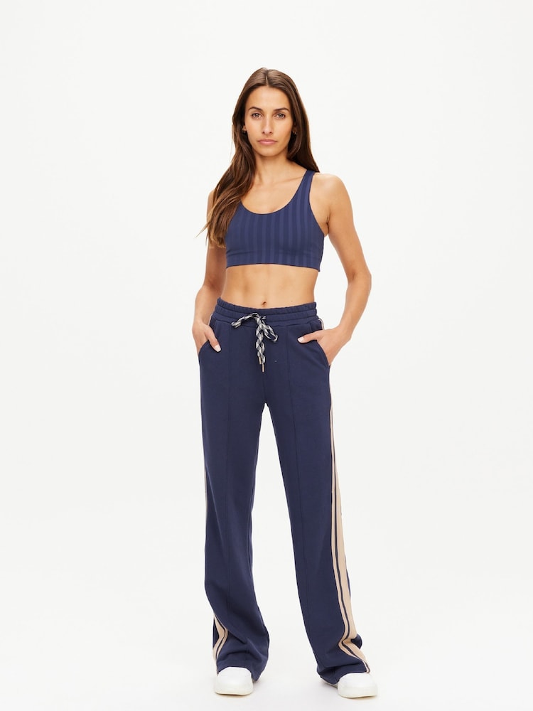 The Upside Navy Cascade Willow Wide Leg Joggers - Image 1 of 4 The Upside Navy Cascade Willow Wide Leg Joggers - Image 1 of 4