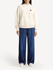 The Upside Natural Pascal Collared Crew Jumper - Image 1 of 4