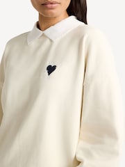 The Upside Natural Pascal Collared Crew Jumper - Image 4 of 4