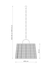 Natural Rattan effect Hanging Pendant Solar Outdoor Light - Image 5 of 5