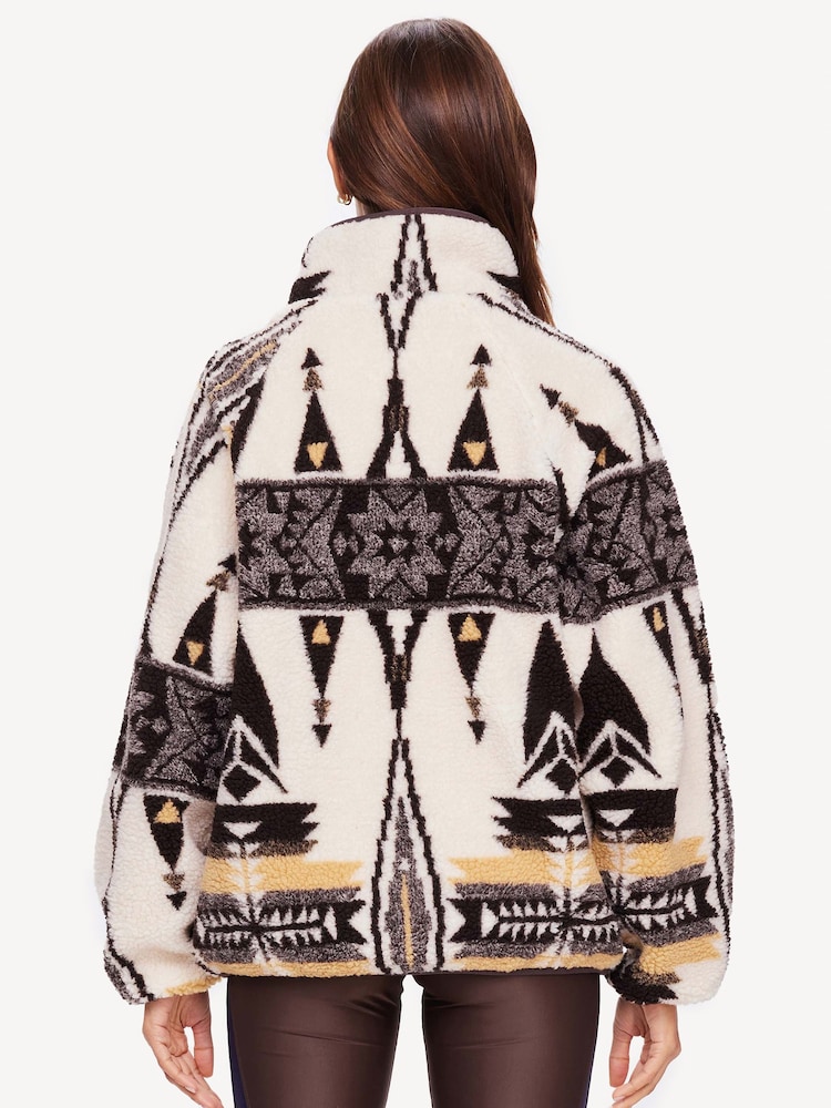 The Upside Multi Multi Totem Harlow Zip Up Fleece Jacket - Image 2 of 5 The Upside Multi Multi Totem Harlow Zip Up Fleece Jacket - Image 2 of 5