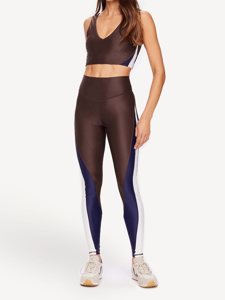 The Upside Brown Multi Icon 28In High Rise Chocolate Leggings - Image 1 of 5