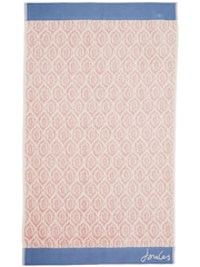 Joules Pink Leaf Trellis 100% Cotton Towel - Image 2 of 2
