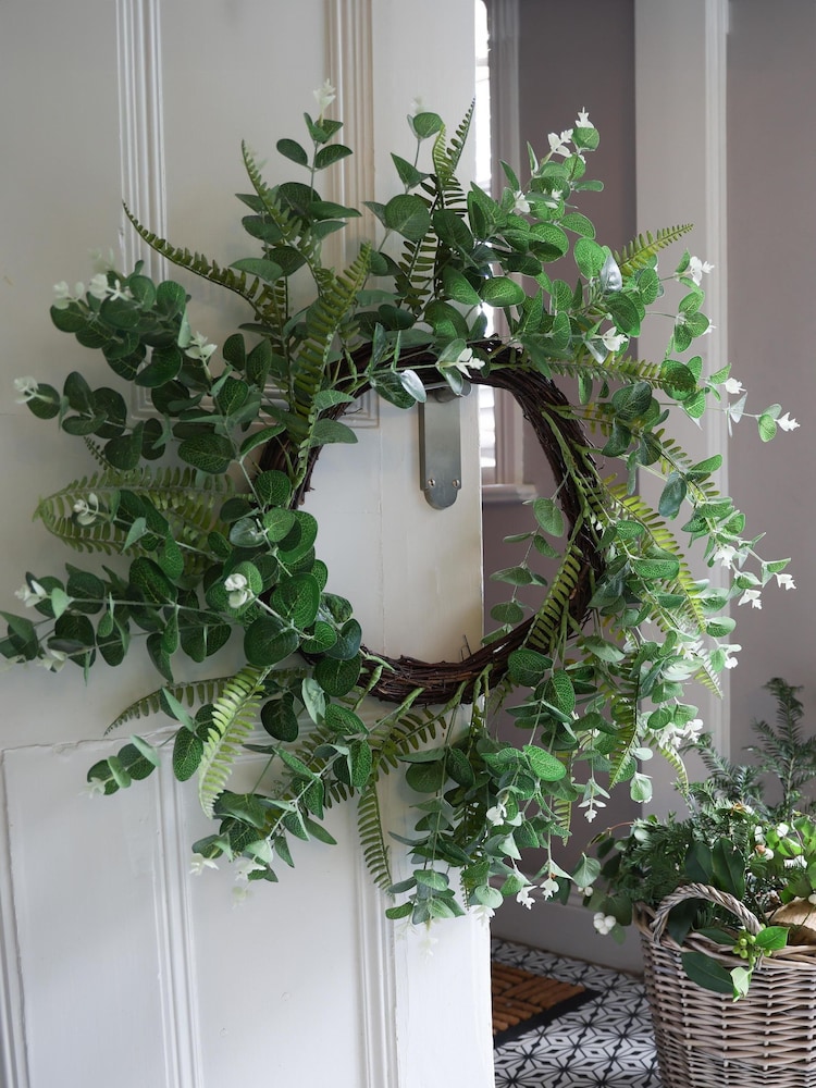 Dibor Green Botanical Bounty Wreath - Image 1 of 6