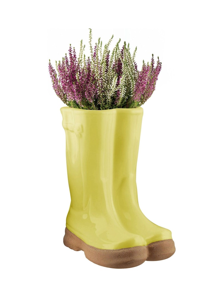 Dibor Yellow Large Wellington Boots Planter - Image 2 of 6