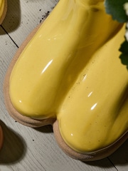 Dibor Yellow Large Wellington Boots Planter - Image 4 of 6