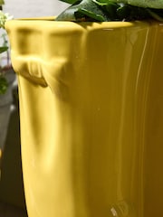 Dibor Yellow Large Wellington Boots Planter - Image 6 of 6