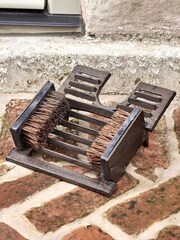 Dibor Brown Boot Brush and Scraper with Jack - Image 1 of 5