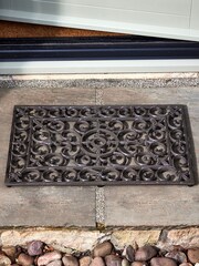 Dibor Brown Cast Iron Ornate Doormat - Image 1 of 5