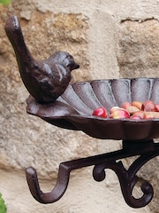 Dibor Brown Wall Mounted Bird Bath and Feeder - Image 3 of 6