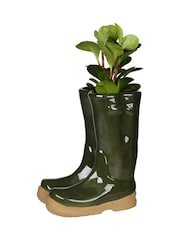 Dibor Green Large Wellington Boots Planter - Image 6 of 6