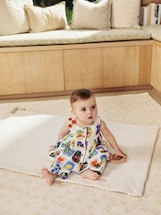 Multi Bright Strawberry/ Apple Baby Sleeveless Top and Trouser 2 Piece Set (0mths-2yrs) - Image 1 of 14