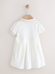White/Pink Baby Tennis 100% Cotton Dress (0mths-2yrs) - Image 2 of 8