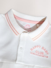 White/Pink Baby Tennis 100% Cotton Dress (0mths-2yrs) - Image 8 of 8