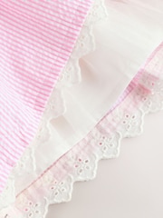 Pink Baby Embroidered Dress and Knickers 2 Piece Set (0mths-2yrs) - Image 6 of 9