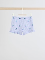 Purple Gingham/Cherry 100% Cotton Baby Shirt And Shorts Set (0mths-3yrs) - Image 5 of 9
