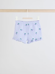 Purple Gingham/Cherry 100% Cotton Baby Shirt And Shorts Set (0mths-3yrs) - Image 6 of 9
