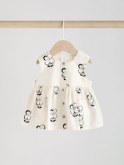Black/White Floral Baby Printed Baby Sleeveless Top and Trouser 2 Piece Set (0mths-2yrs) - Image 3 of 11