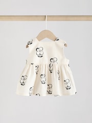 Black/White Floral Baby Printed Baby Sleeveless Top and Trouser 2 Piece Set (0mths-2yrs) - Image 4 of 11