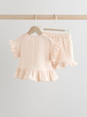 Beige Spot 100% Cotton Baby Shirt And Shorts Set (0mths-3yrs) - Image 2 of 12