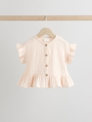 Beige Spot 100% Cotton Baby Shirt And Shorts Set (0mths-3yrs) - Image 3 of 12